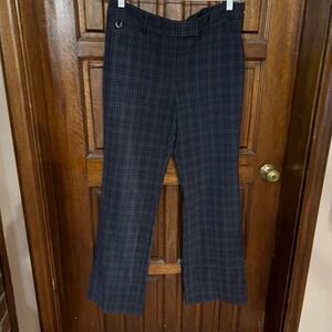 Roz & Ali Blue Plaid Pants Women's 8